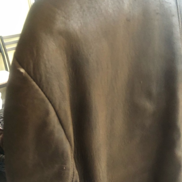 THE OLD MILL Vintage Leather Wool removable Lining Coat Jacket - Picture 7 of 11